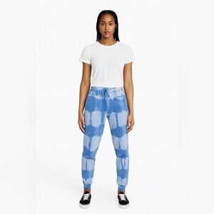 Roller Rabbit Petite Joggers XS – Monkey Detail, Blue Tie-Dye